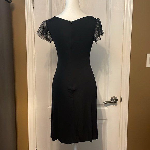 VERSACE JEANS Vintage 90’s Little Black Dress Elegant Midi Lace bombshell - Picture 6 of 7